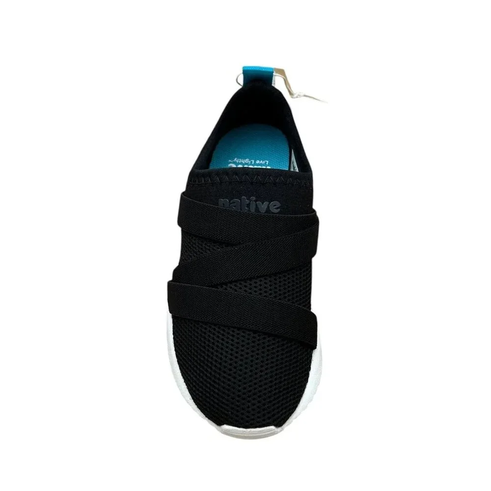 Native Phoenix Toddler Boys Slip-On Sneaker Sz 10‎ Black/White Lightweight Shoes